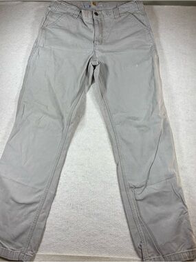 Carhartt Rugged Flex Rigby Dungaree Pants Size 36x34 Mens Tan